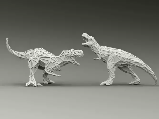 3D PRINTED MODEL T-REX -Line-surface-style