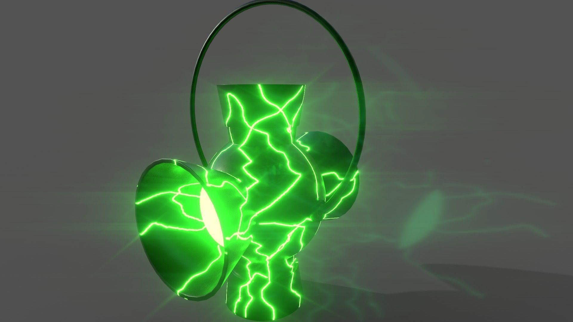 Green Lantern Power Battery and Ring 3D model_7