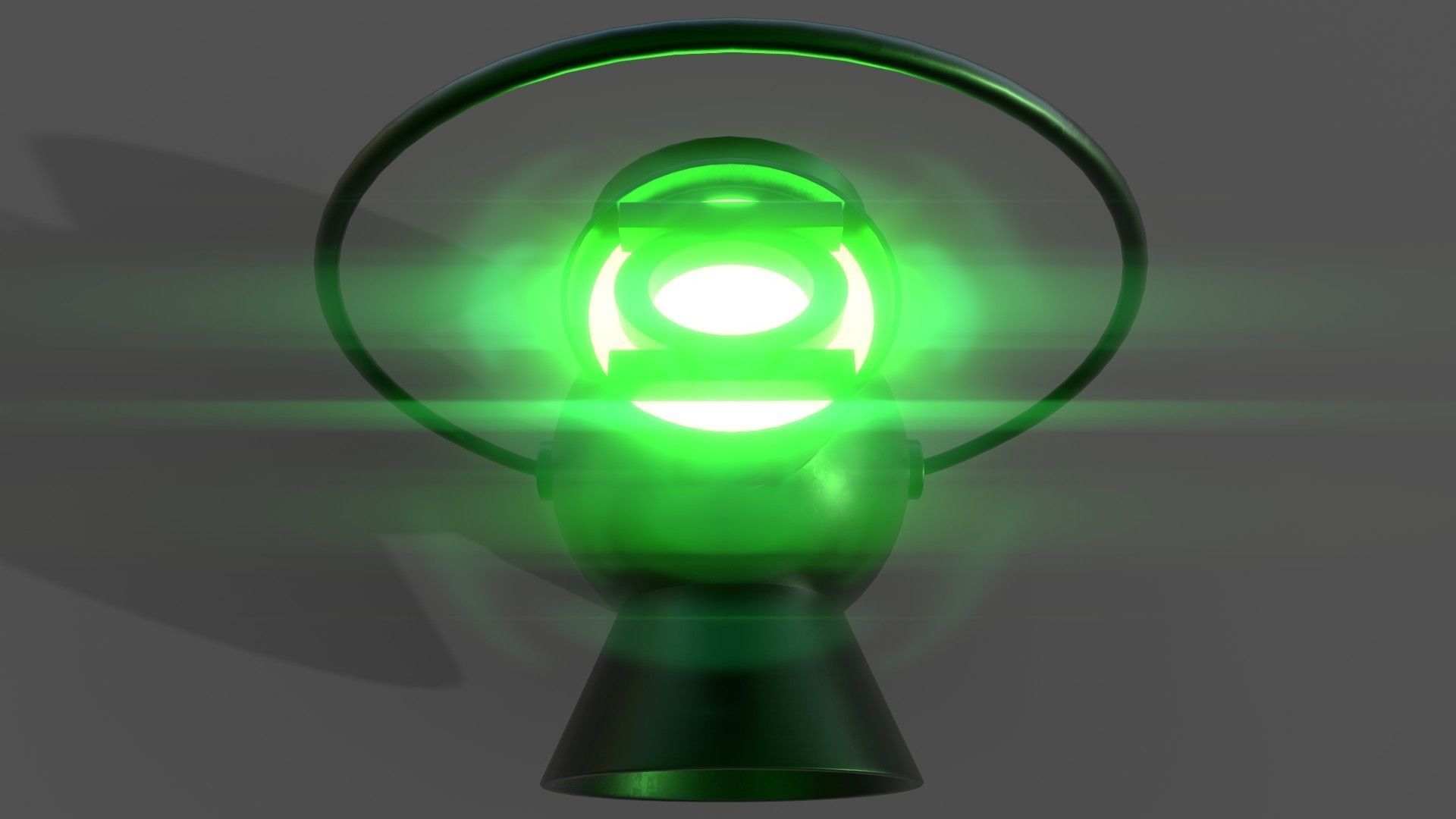 Green Lantern Power Battery and Ring 3D model_2