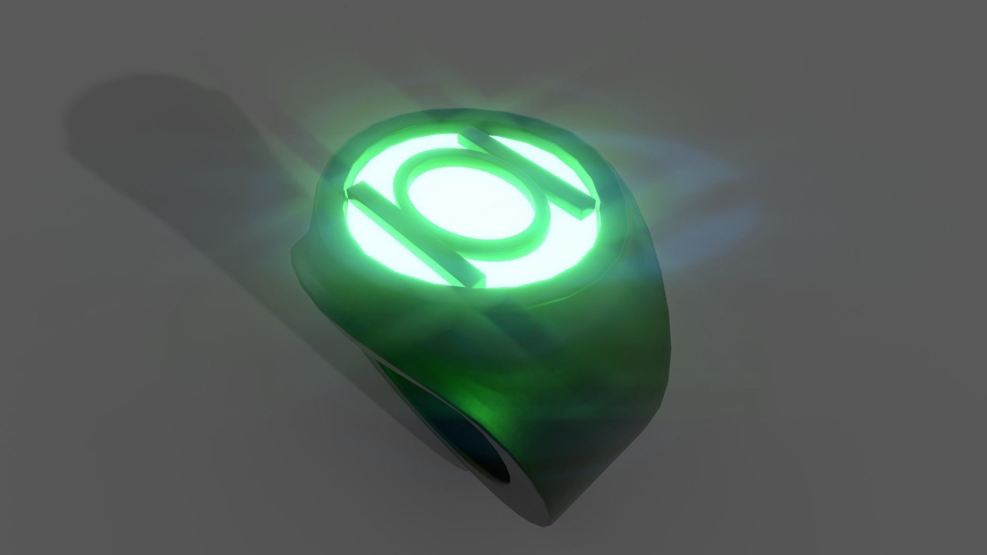 Green Lantern Power Battery and Ring 3D model_4