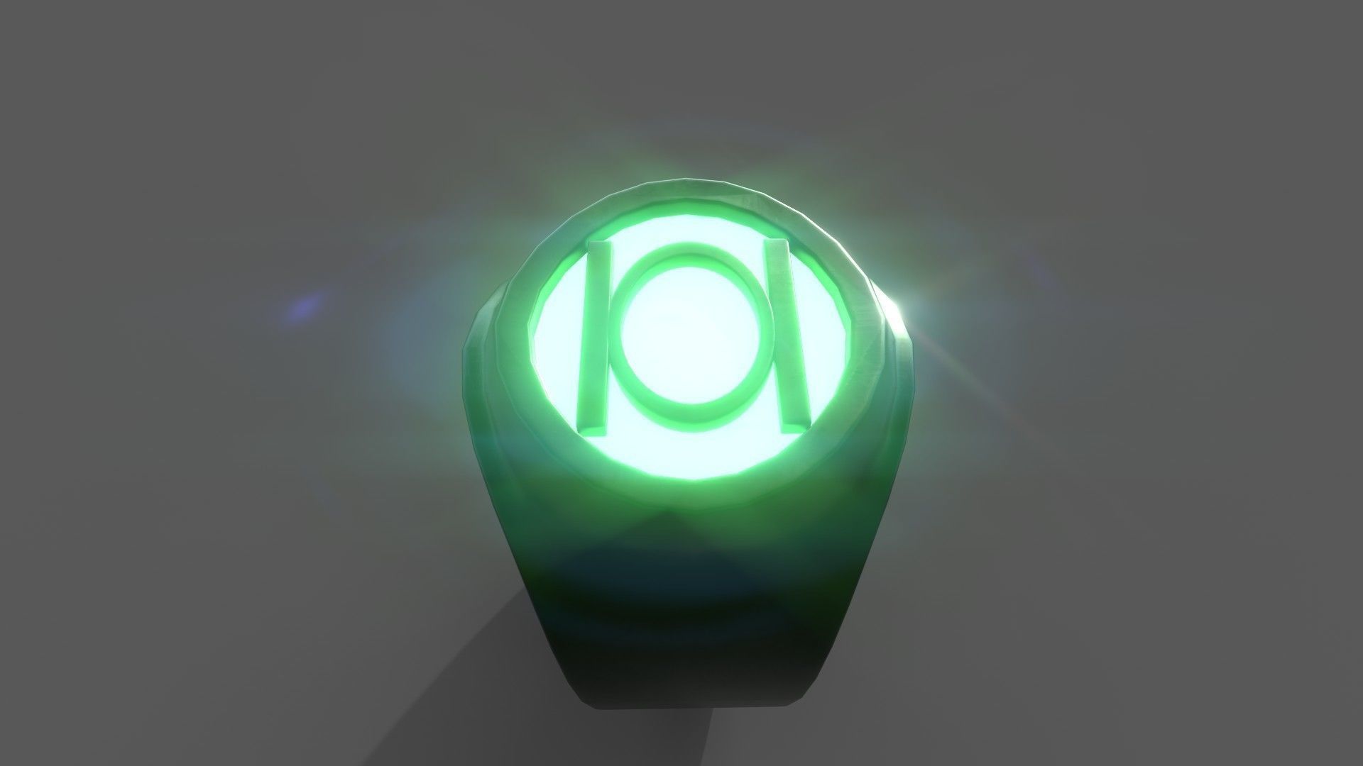 Green Lantern Power Battery and Ring 3D model_6