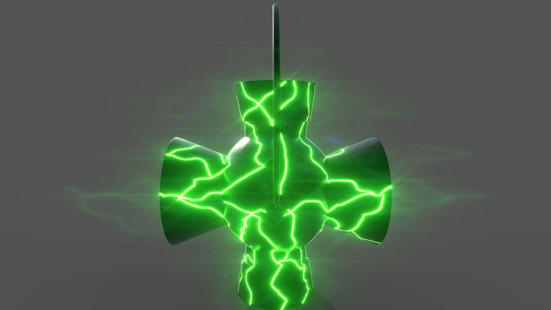 Green Lantern Power Battery and Ring 3D model_9