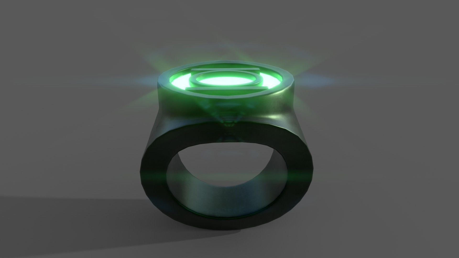 Green Lantern Power Battery and Ring 3D model_5