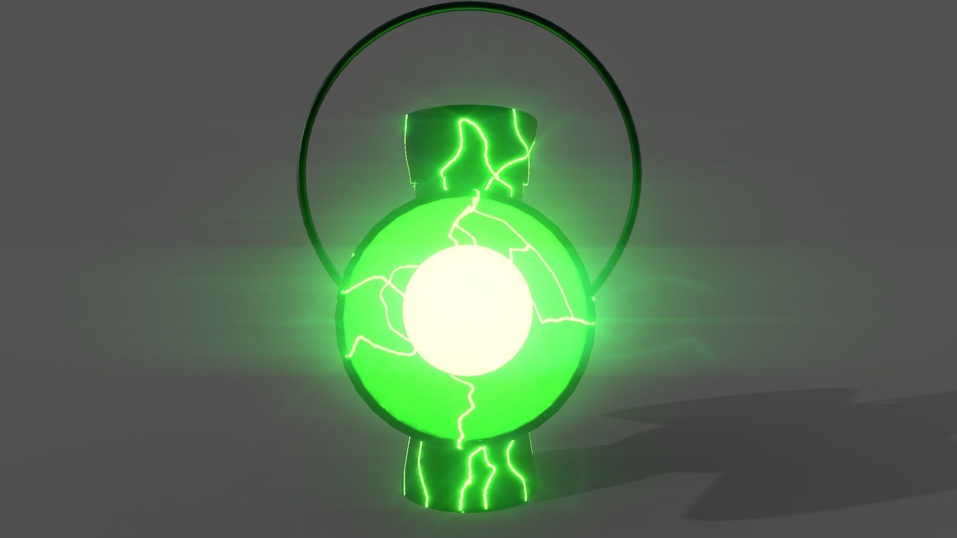 Green Lantern Power Battery and Ring 3D model_8