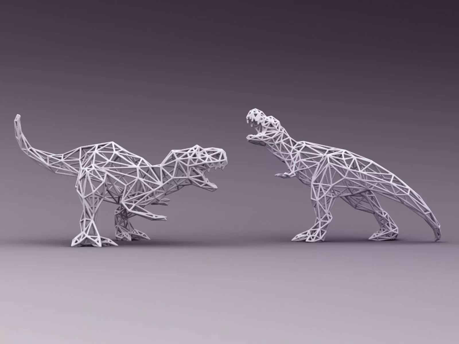 3D PRINTED MODEL T-REX 3D-Line-cuts -pattern 3D print model_0