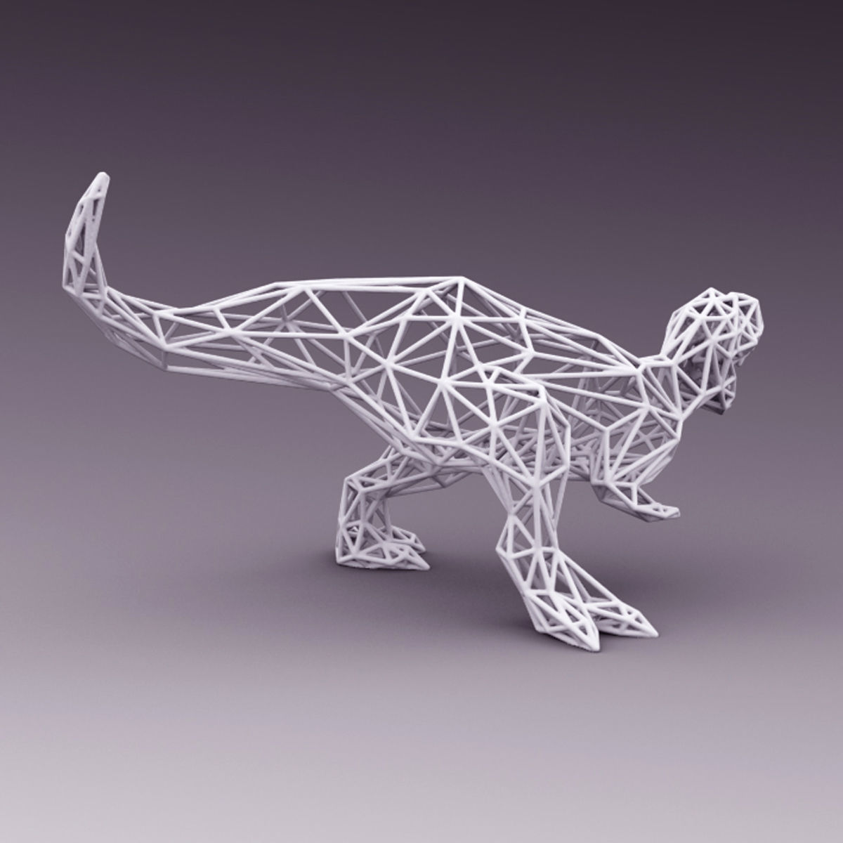 3D PRINTED MODEL T-REX 3D-Line-cuts -pattern 3D print model_11
