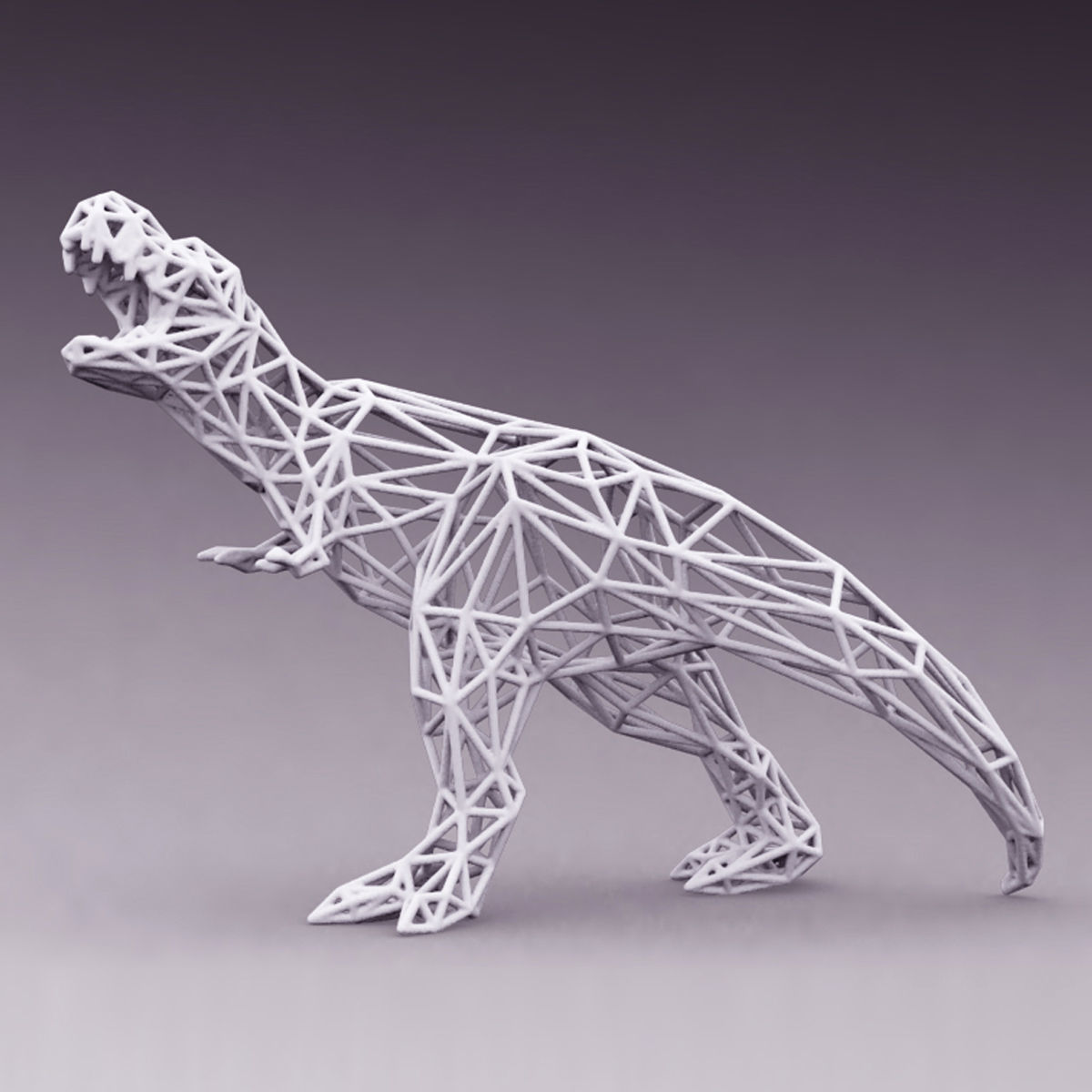 3D PRINTED MODEL T-REX 3D-Line-cuts -pattern 3D print model_6