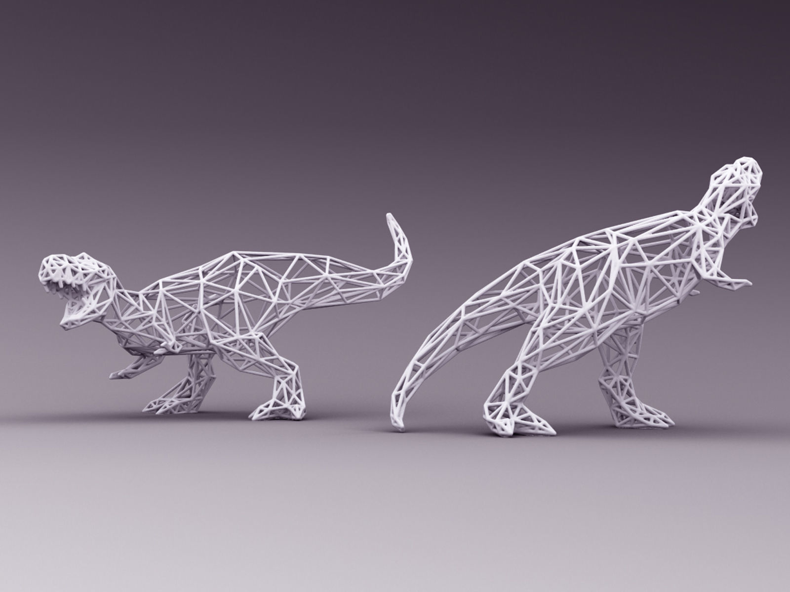3D PRINTED MODEL T-REX 3D-Line-cuts -pattern 3D print model_1