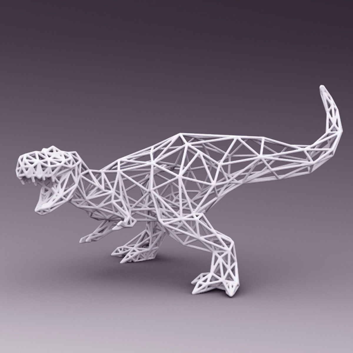 3D PRINTED MODEL T-REX 3D-Line-cuts -pattern 3D print model_12