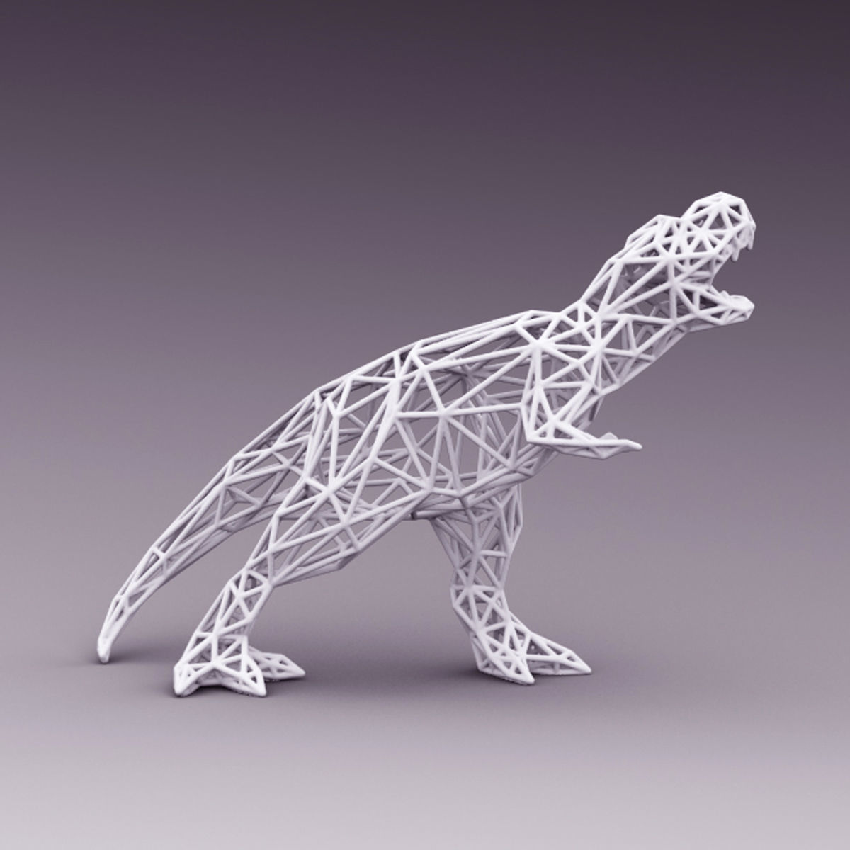 3D PRINTED MODEL T-REX 3D-Line-cuts -pattern 3D print model_10