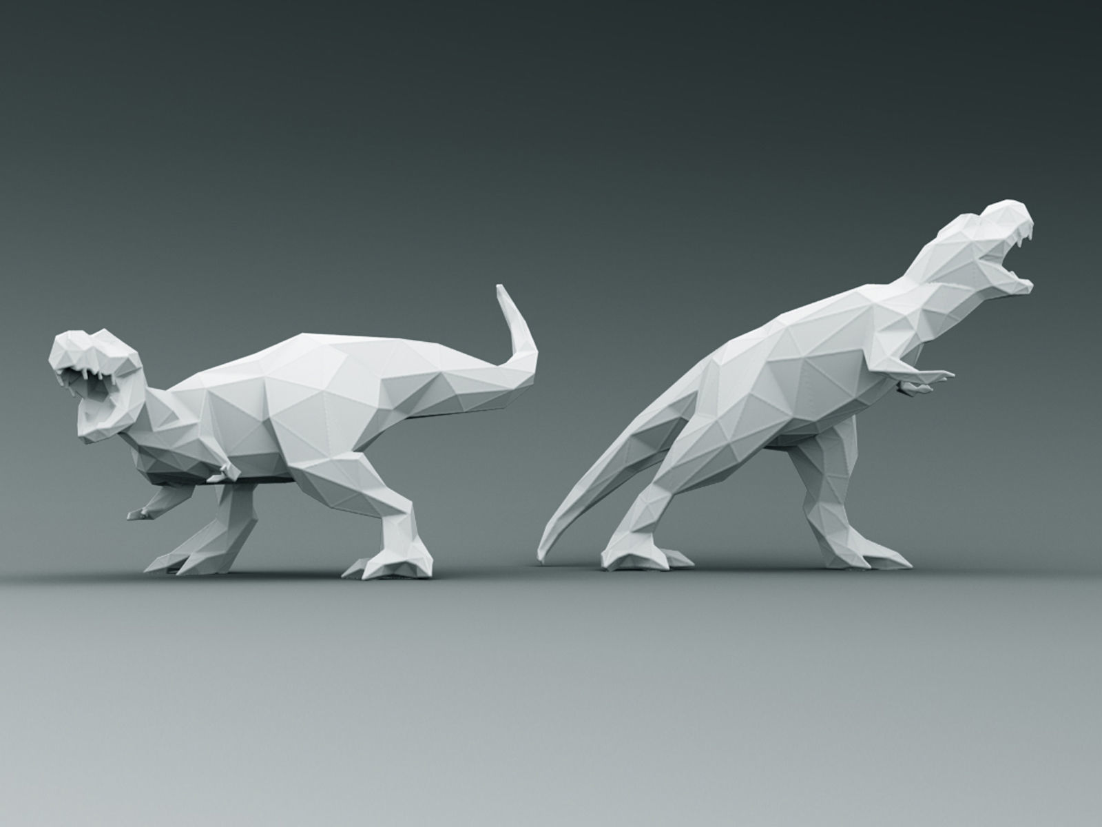 3D PRINTED MODEL T-REX -Line-triangulate-style  3D print model_1