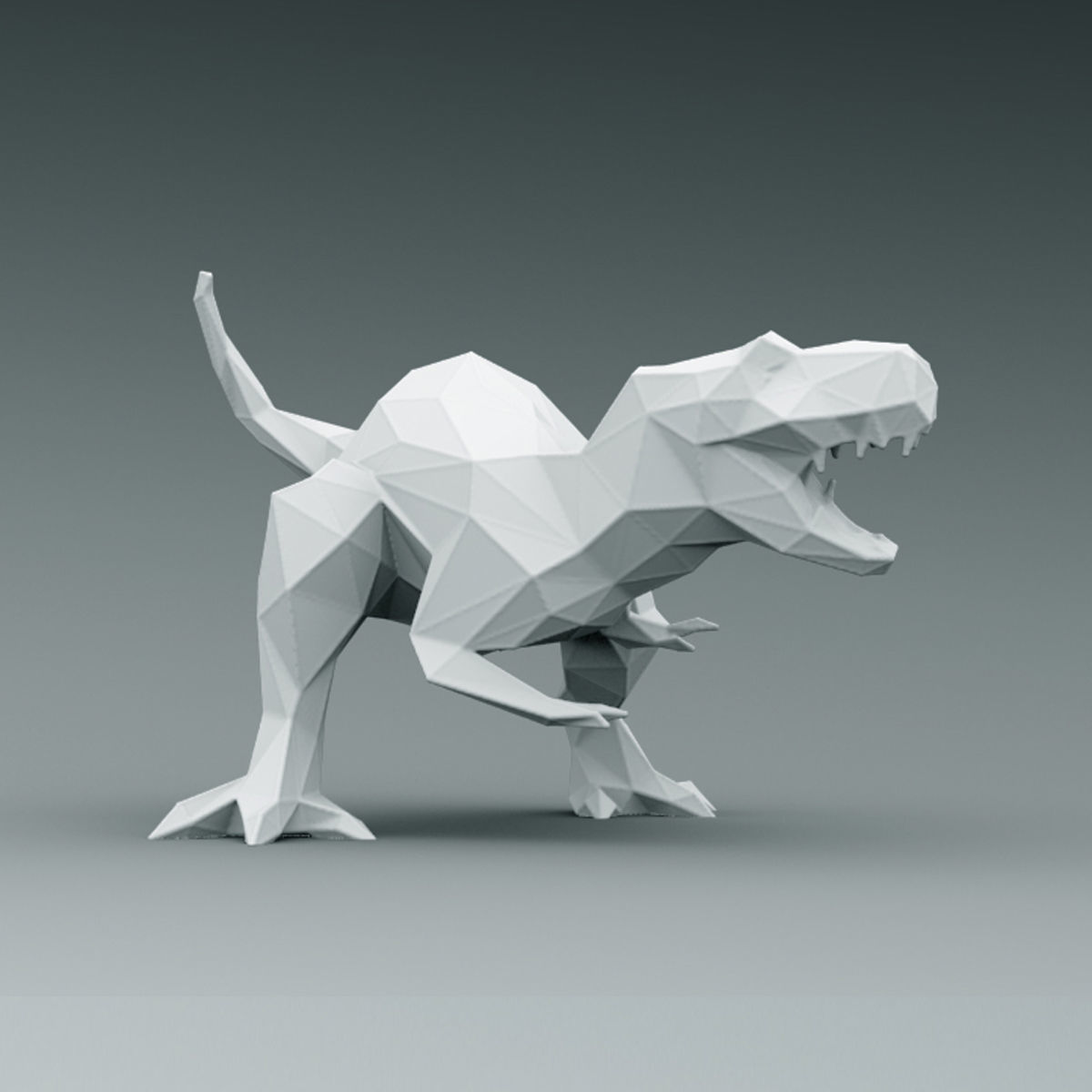 3D PRINTED MODEL T-REX -Line-triangulate-style  3D print model_15