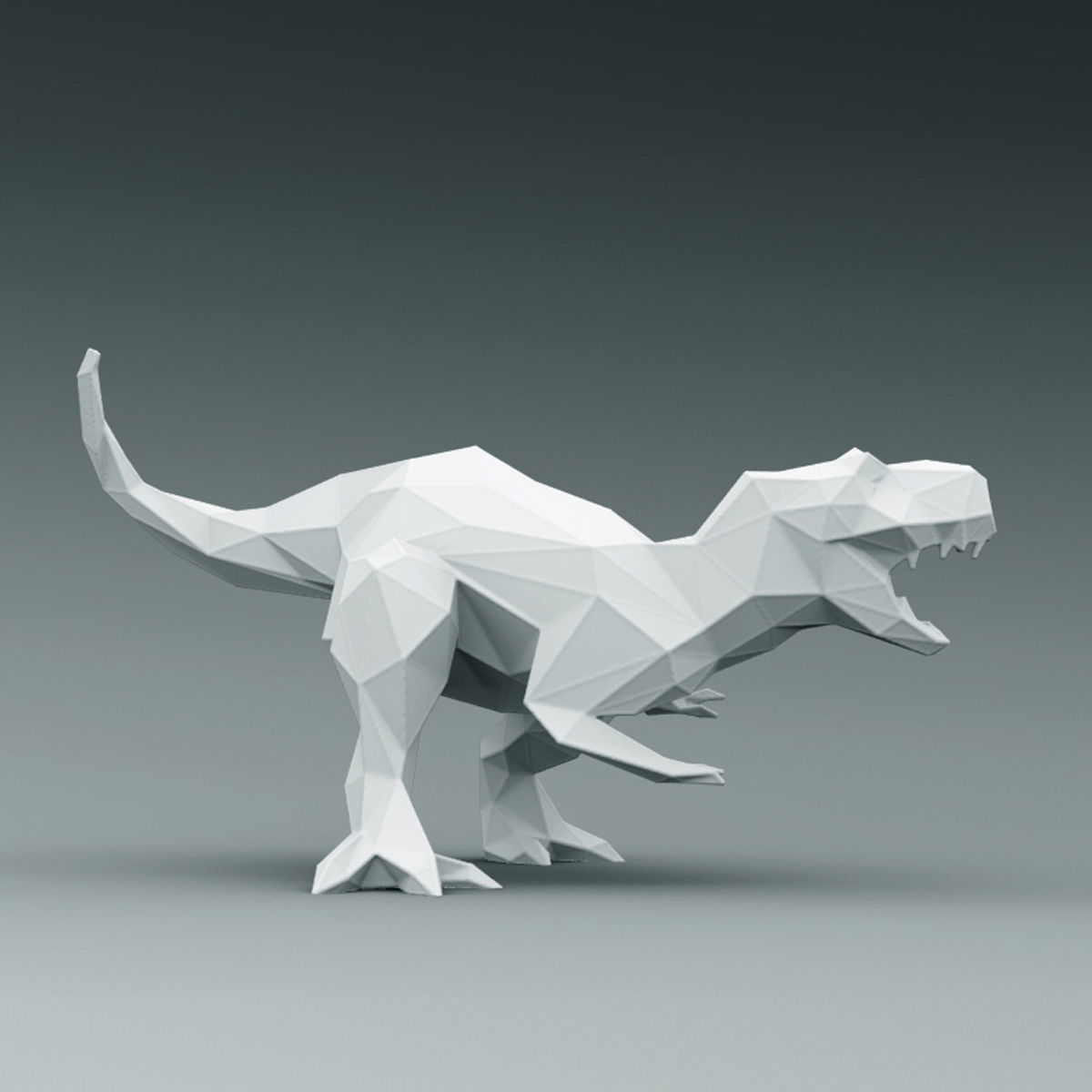 3D PRINTED MODEL T-REX -Line-triangulate-style  3D print model_7