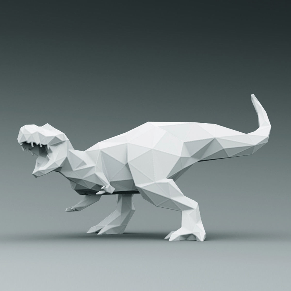 3D PRINTED MODEL T-REX -Line-triangulate-style  3D print model_14