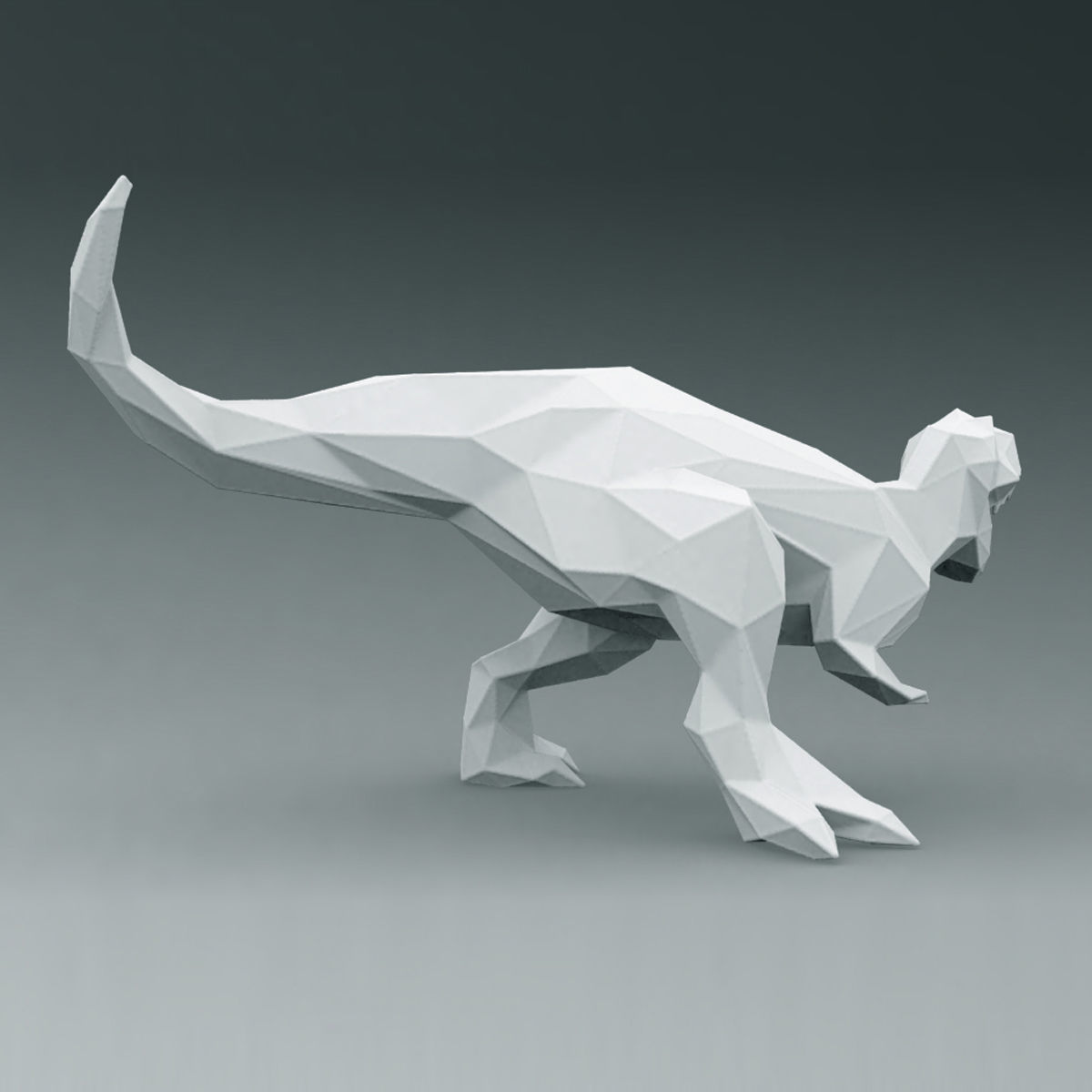 3D PRINTED MODEL T-REX -Line-triangulate-style  3D print model_13
