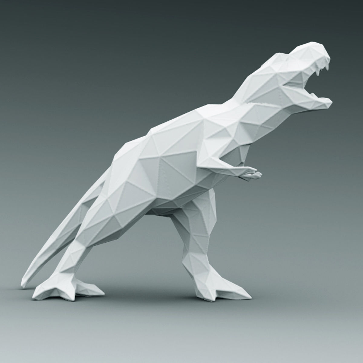 3D PRINTED MODEL T-REX -Line-triangulate-style  3D print model_6