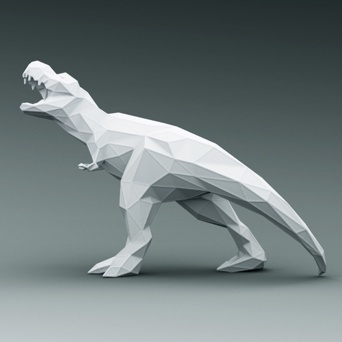 3D PRINTED MODEL T-REX -Line-triangulate-style  3D print model_5