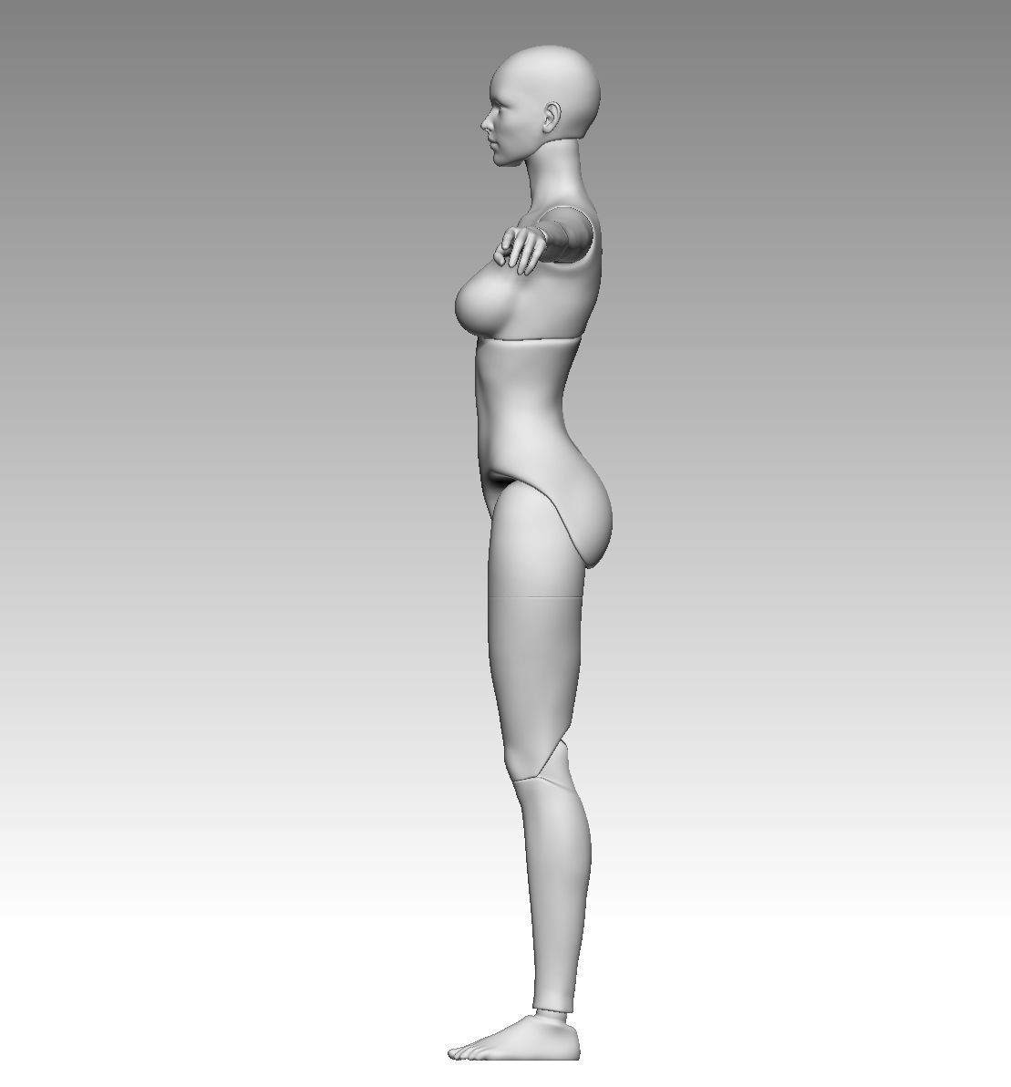 BJD girl -ball Jointed doll 3D print model  3D print model_4