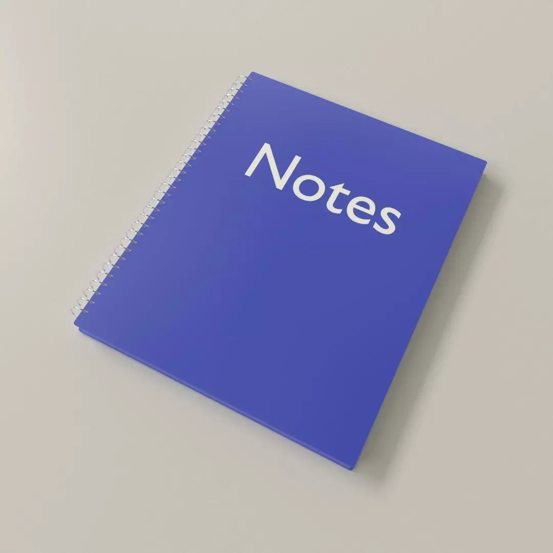 Spiral Notebook 3D model_0