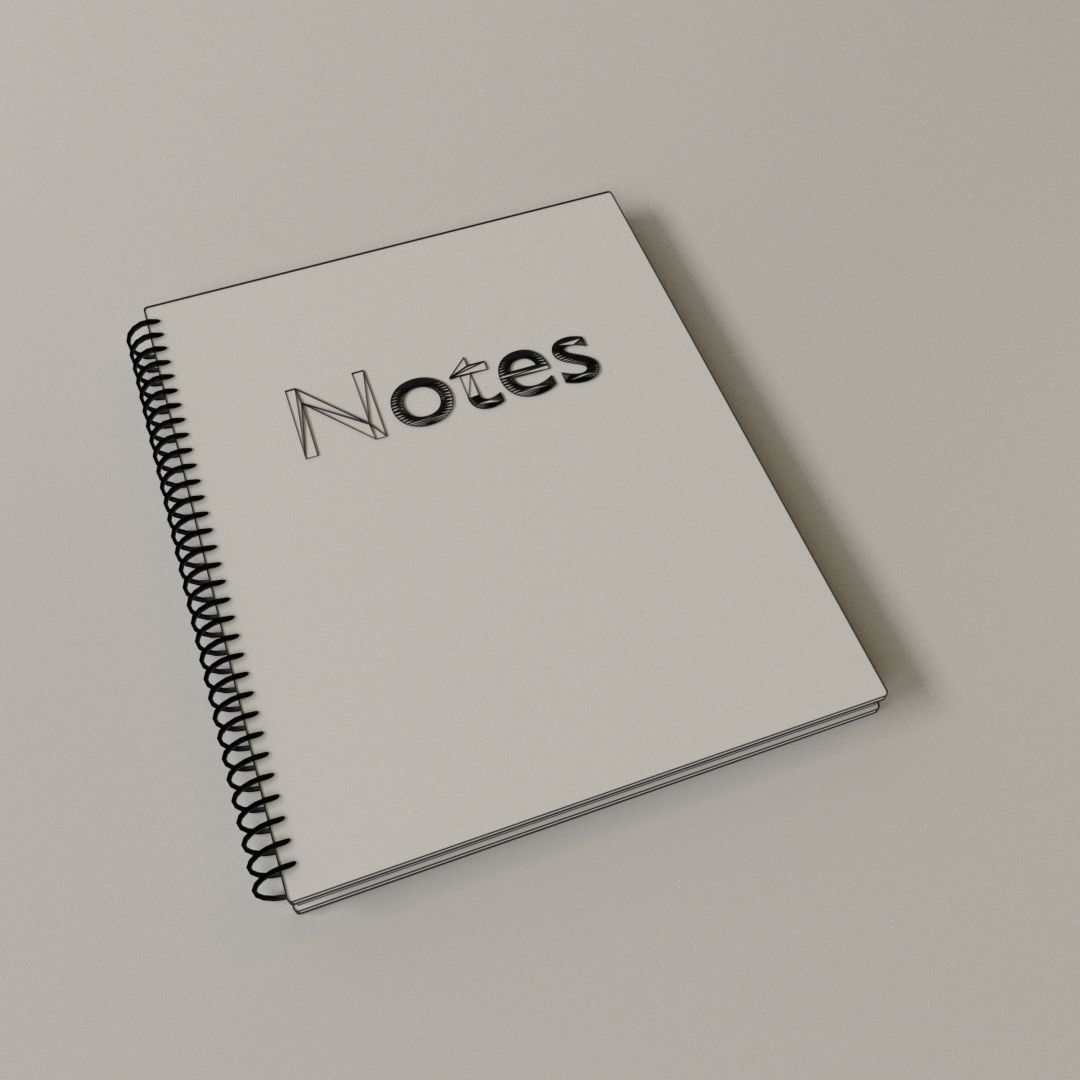 Spiral Notebook 3D model_8