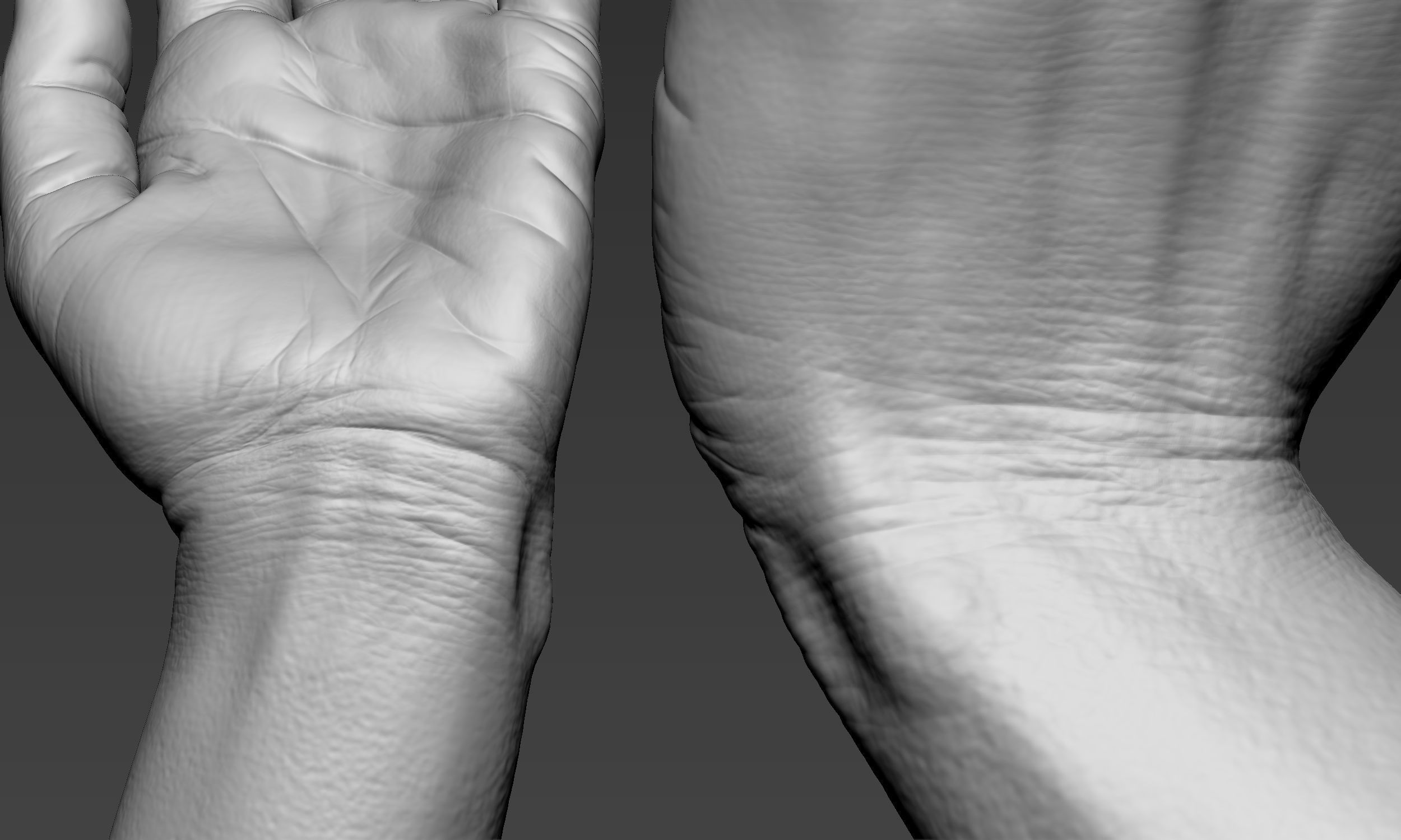 Female hand Amen pose Free 3D model_3