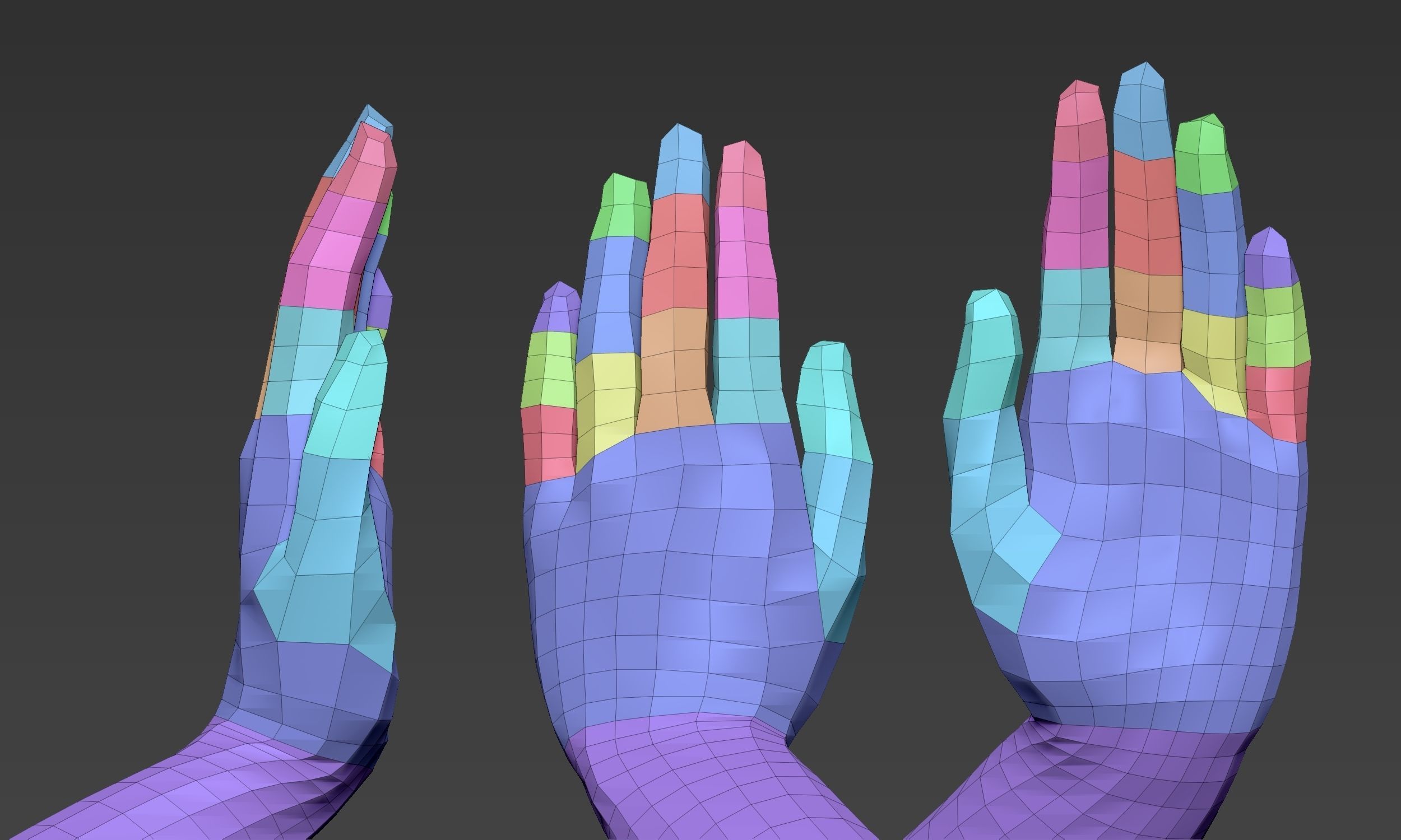 Female hand Amen pose Free 3D model_7
