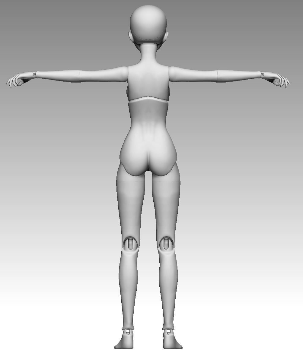 BJD girl -ball Jointed doll 3D print model 3D print model_2