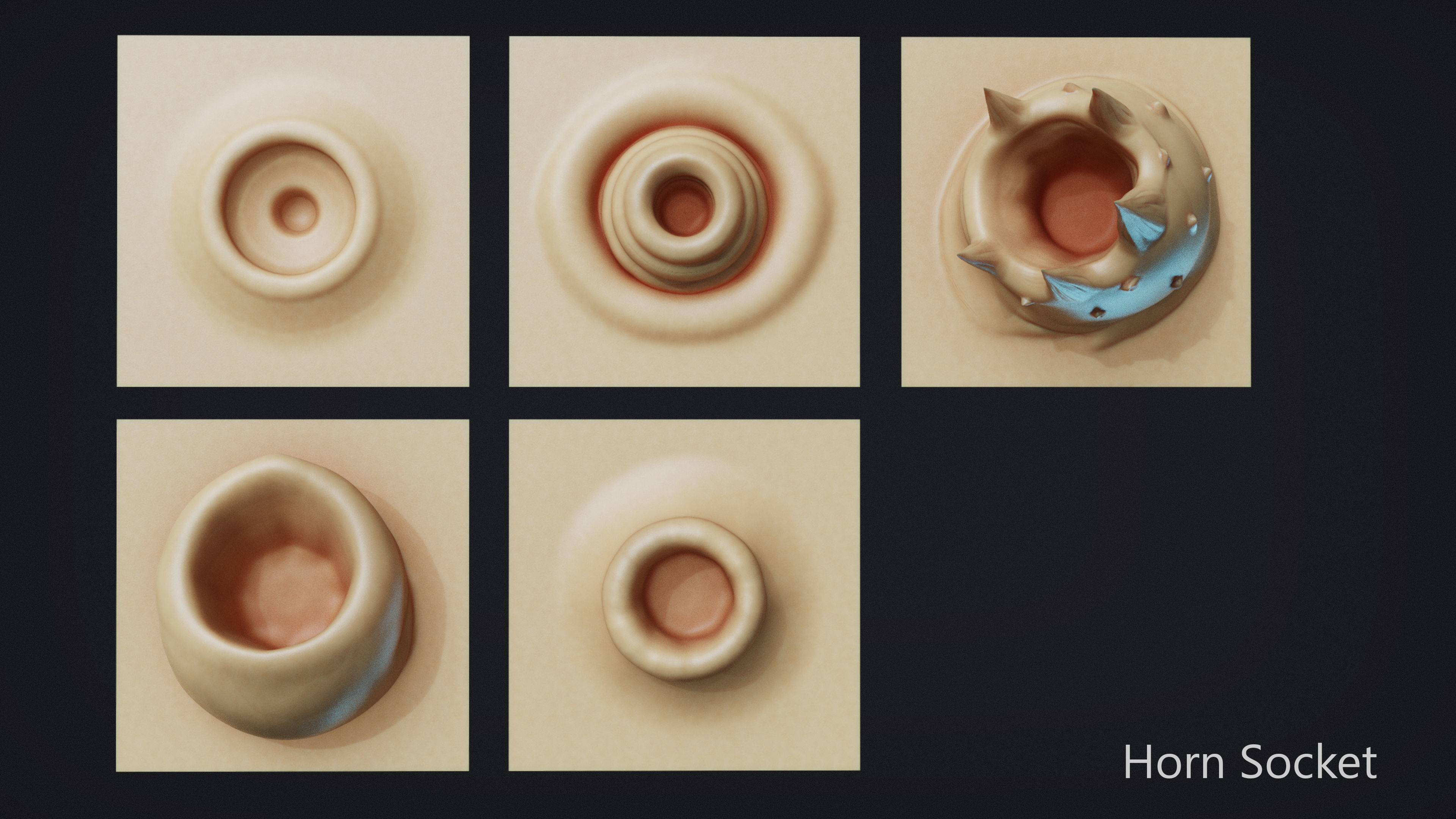 Zbrush - Horns Vol 3 - 25 VDM and IMM Brushes 3D model_3
