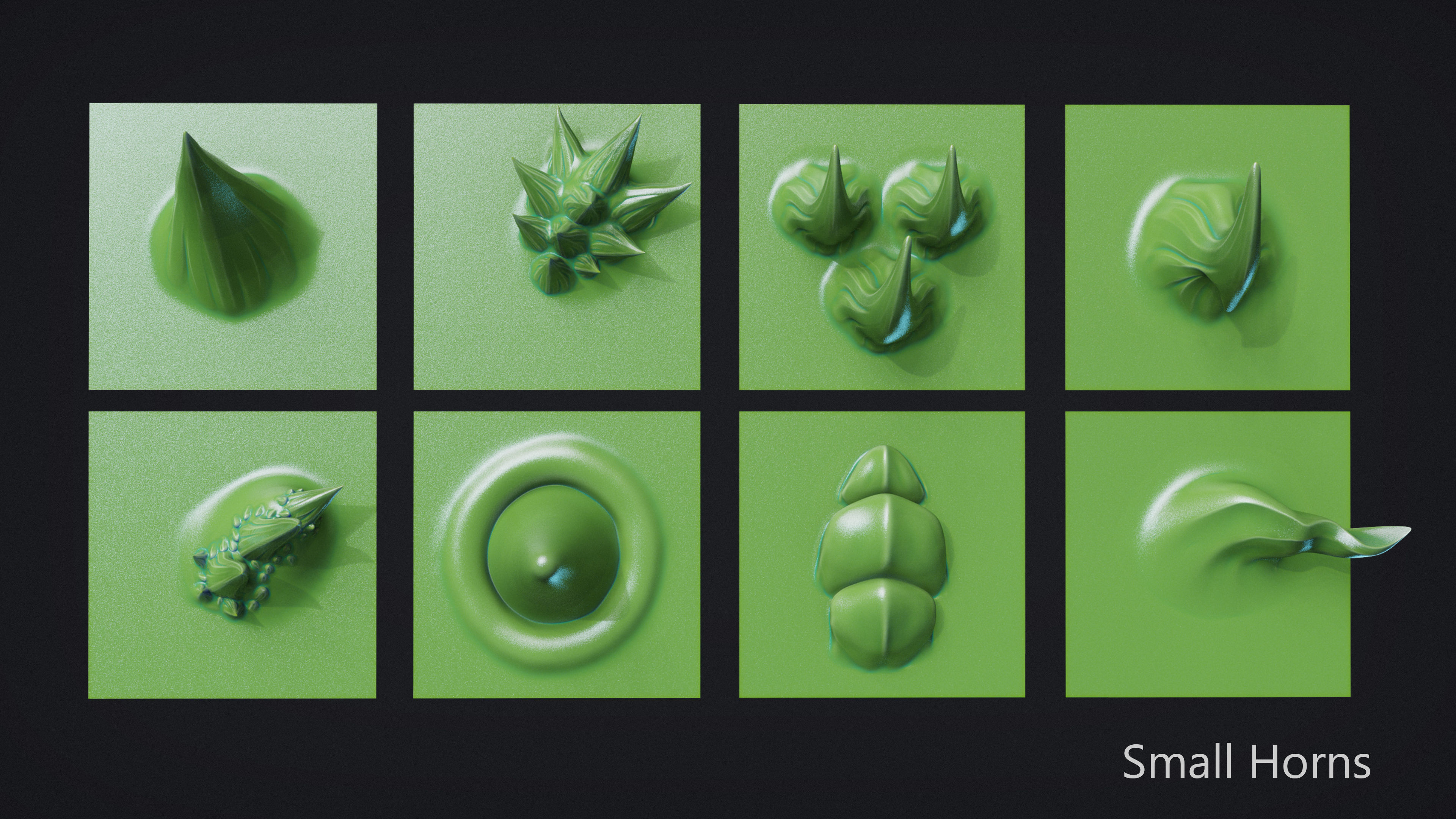 Zbrush - Horns Vol 3 - 25 VDM and IMM Brushes 3D model_2