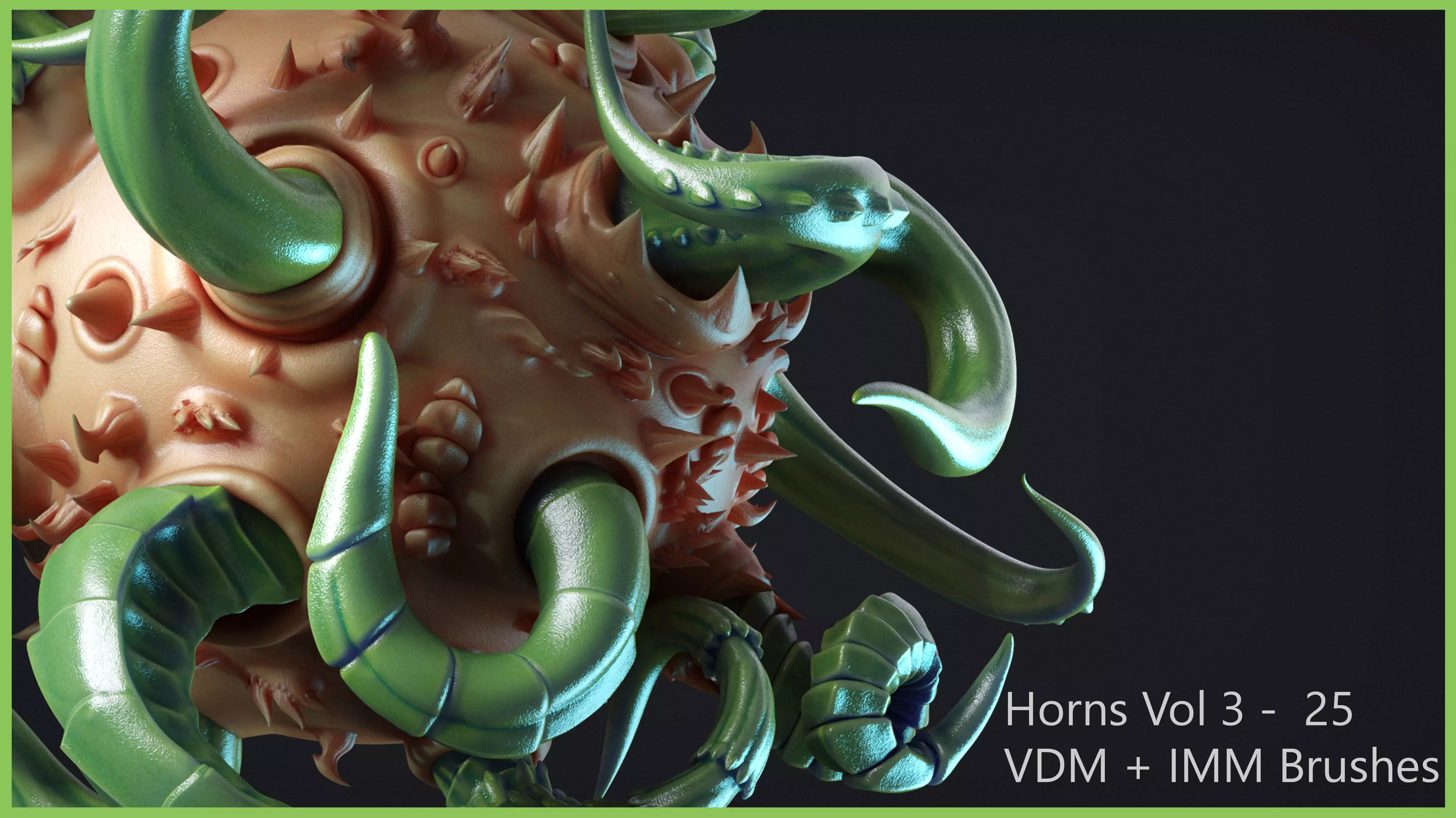 Zbrush - Horns Vol 3 - 25 VDM and IMM Brushes 3D model_0