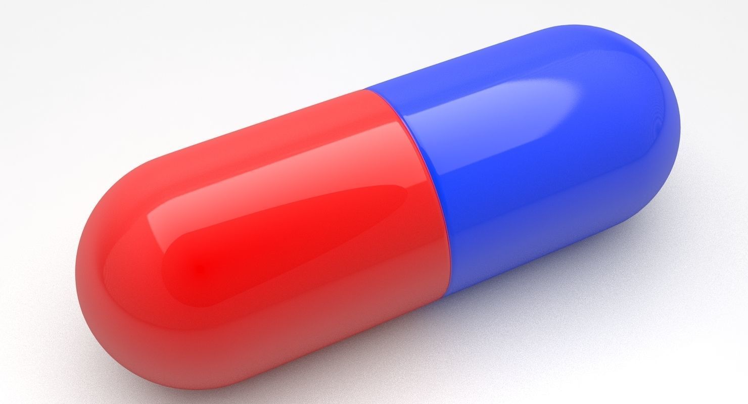 Blue And Red Pill 3D model_3