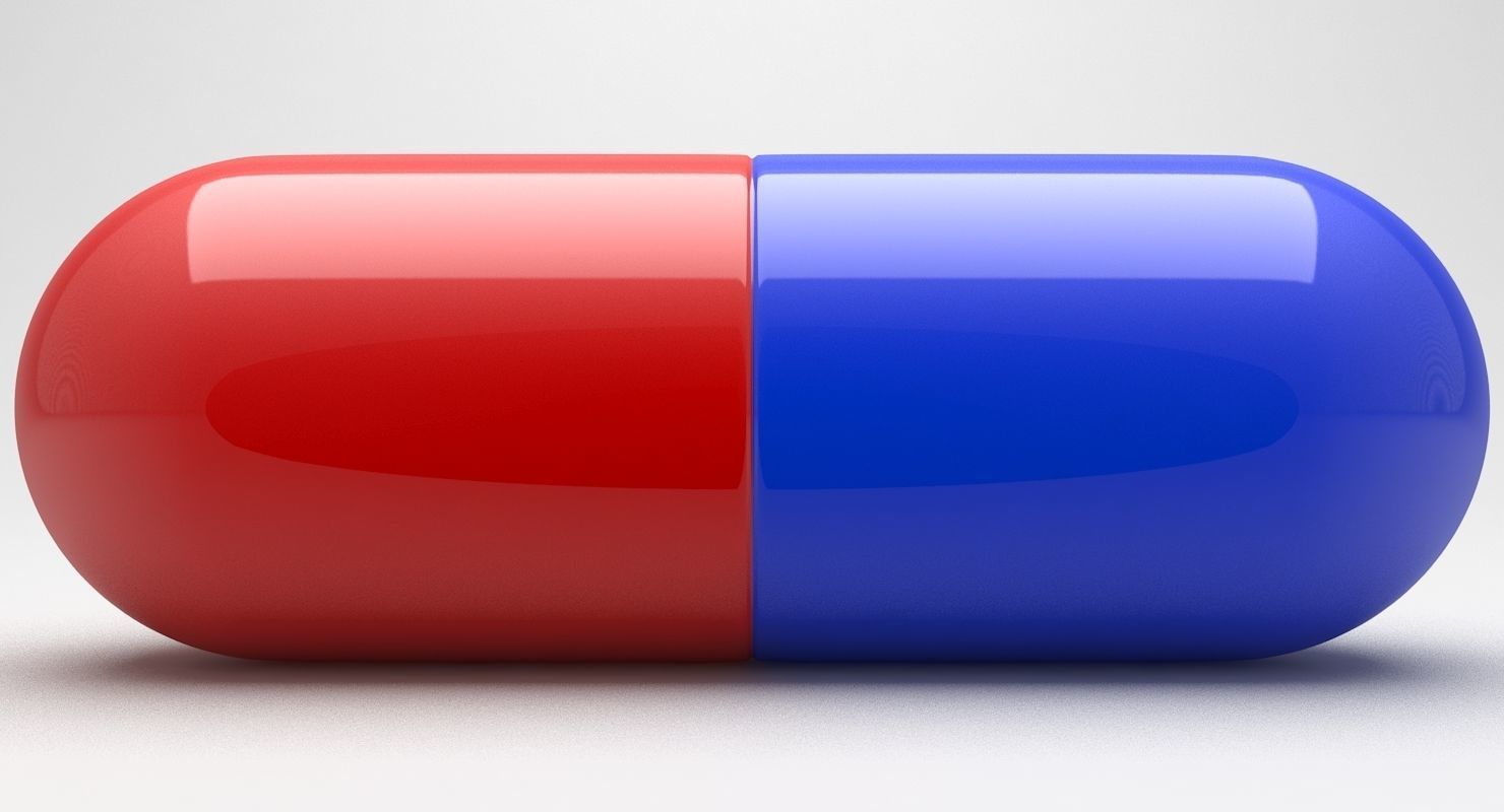Blue And Red Pill 3D model_1