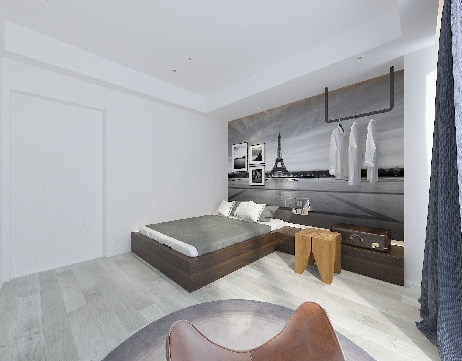 Bedroom Vray render 3D model_1