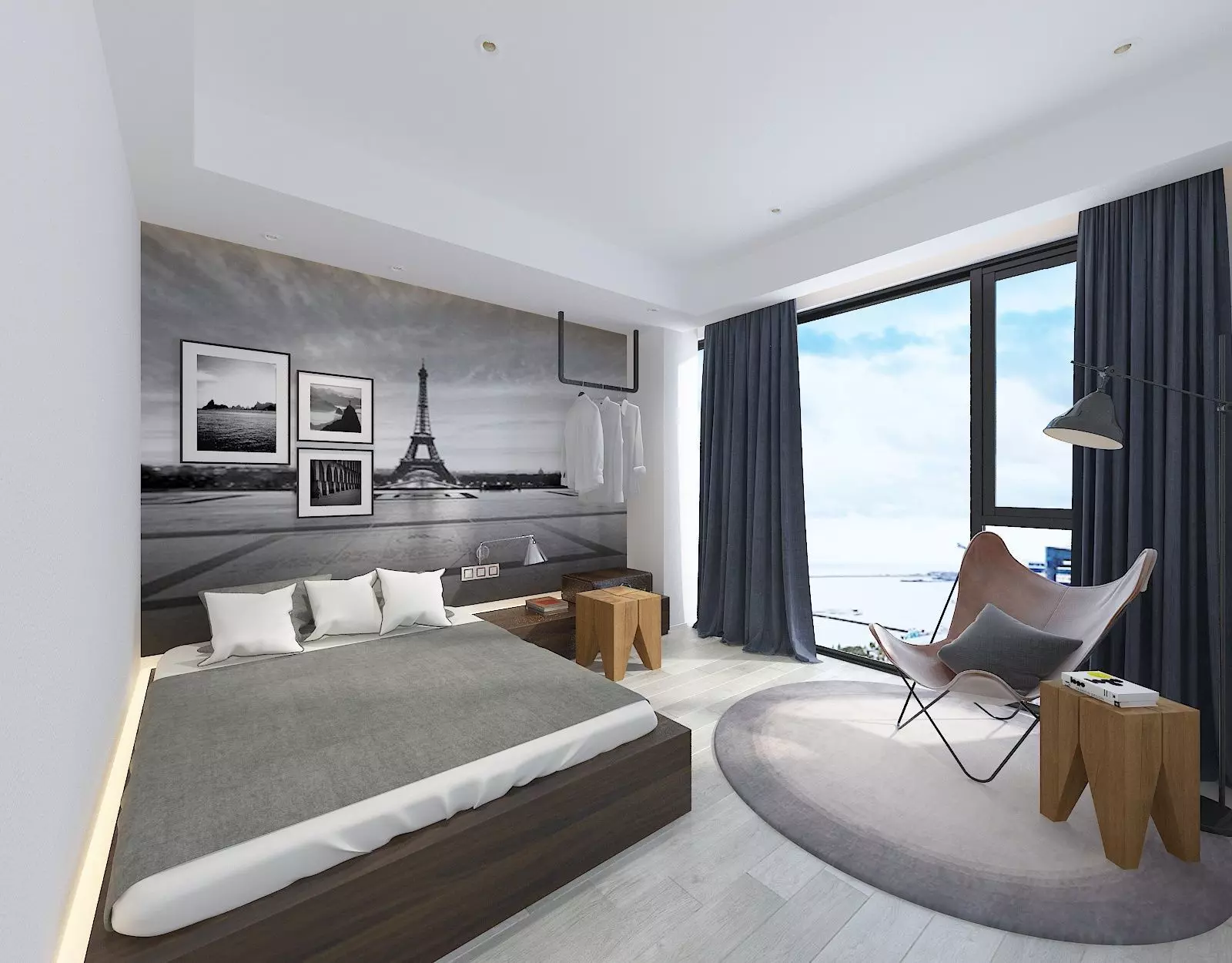 Bedroom Vray render 3D model_0