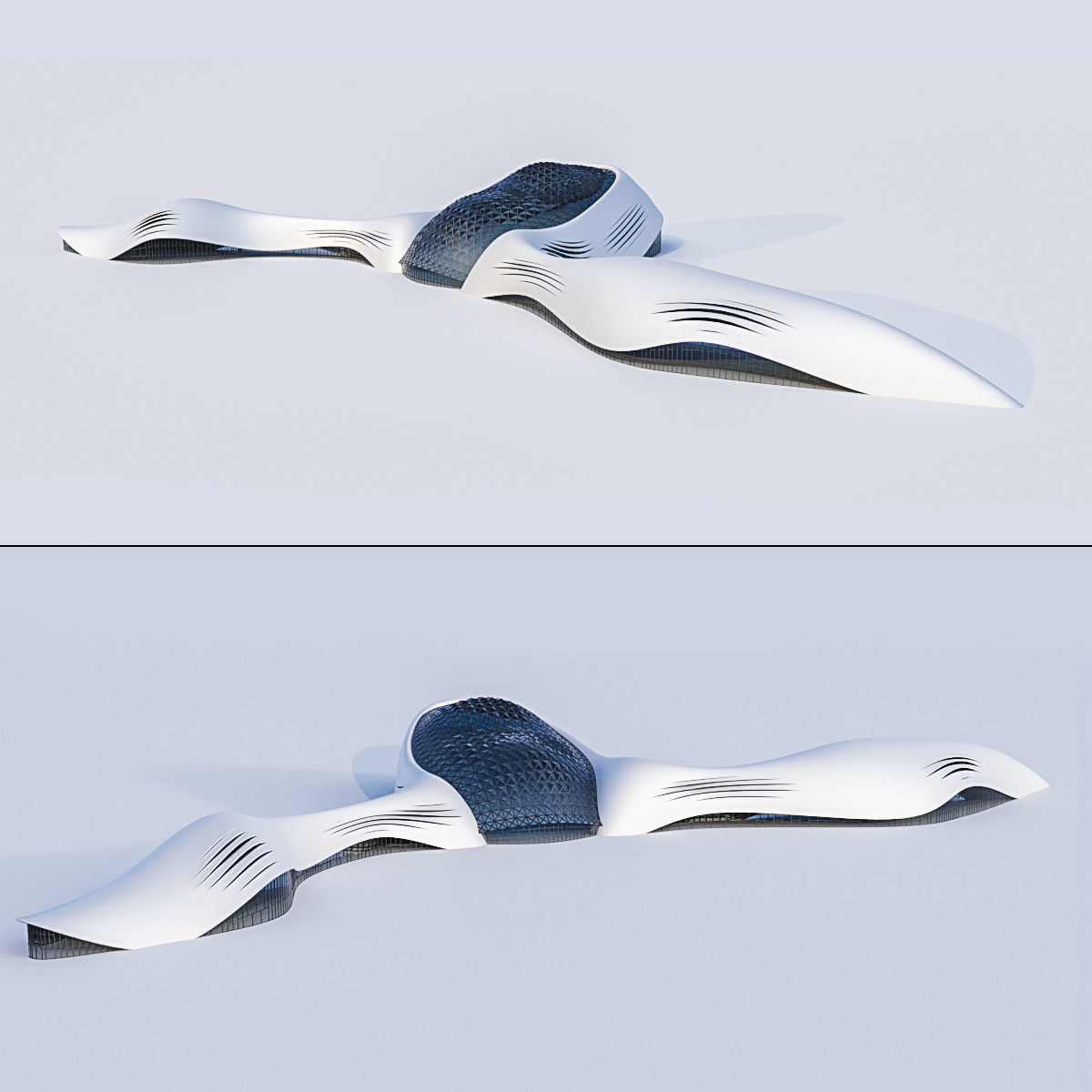 Futuristic building collection 4x _2