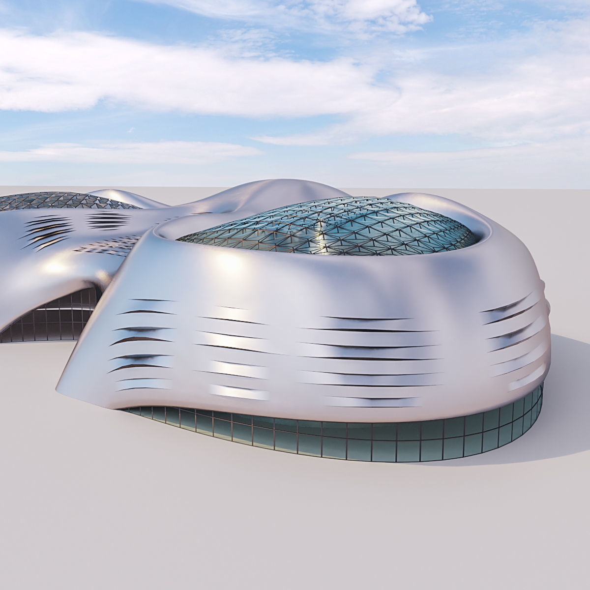 Futuristic building collection 4x _20