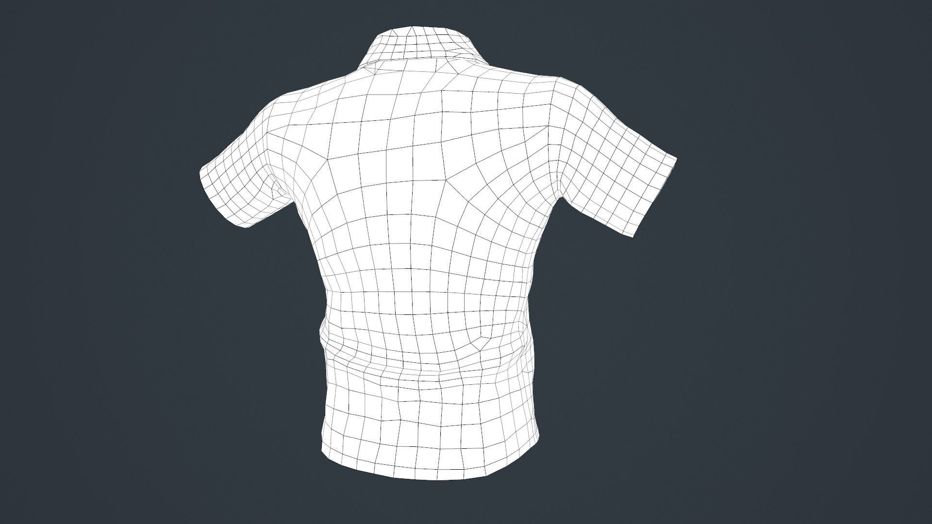 Summer Shirt 2 Low-poly 3D model_27