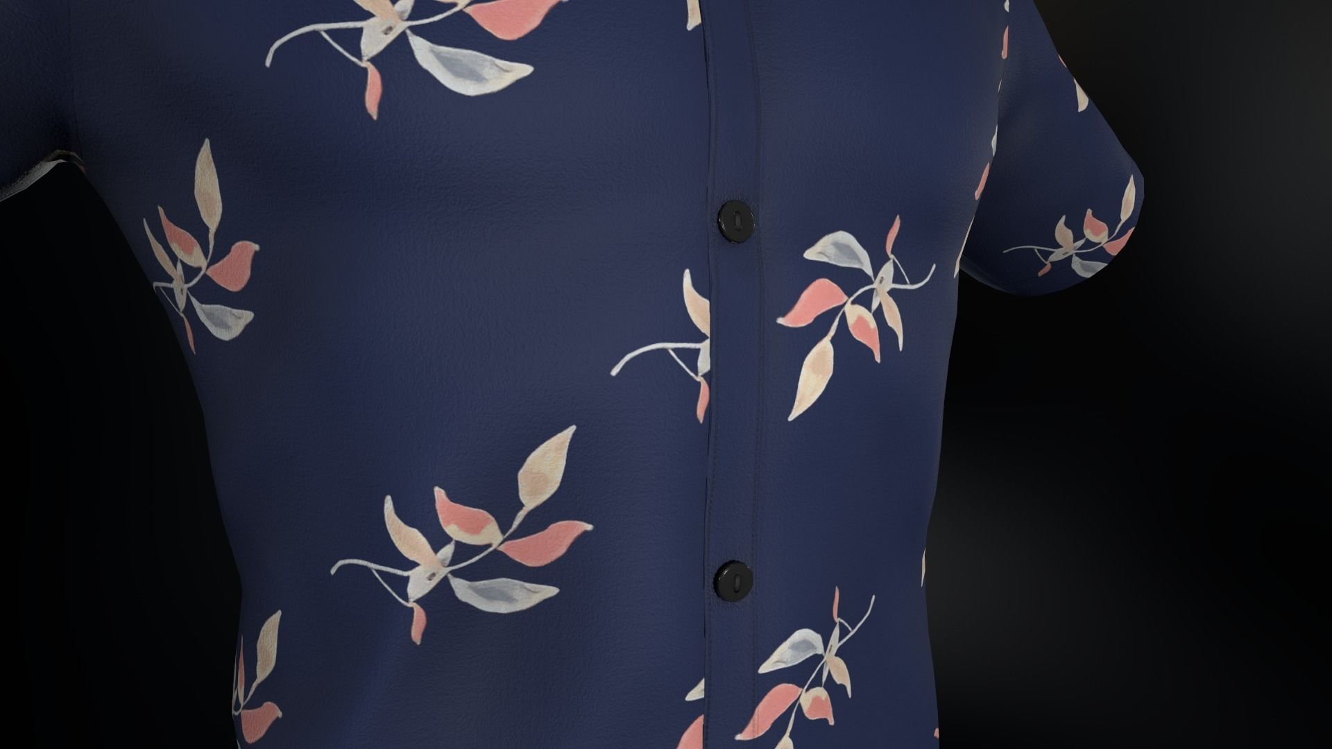 Summer Shirt 2 Low-poly 3D model_13