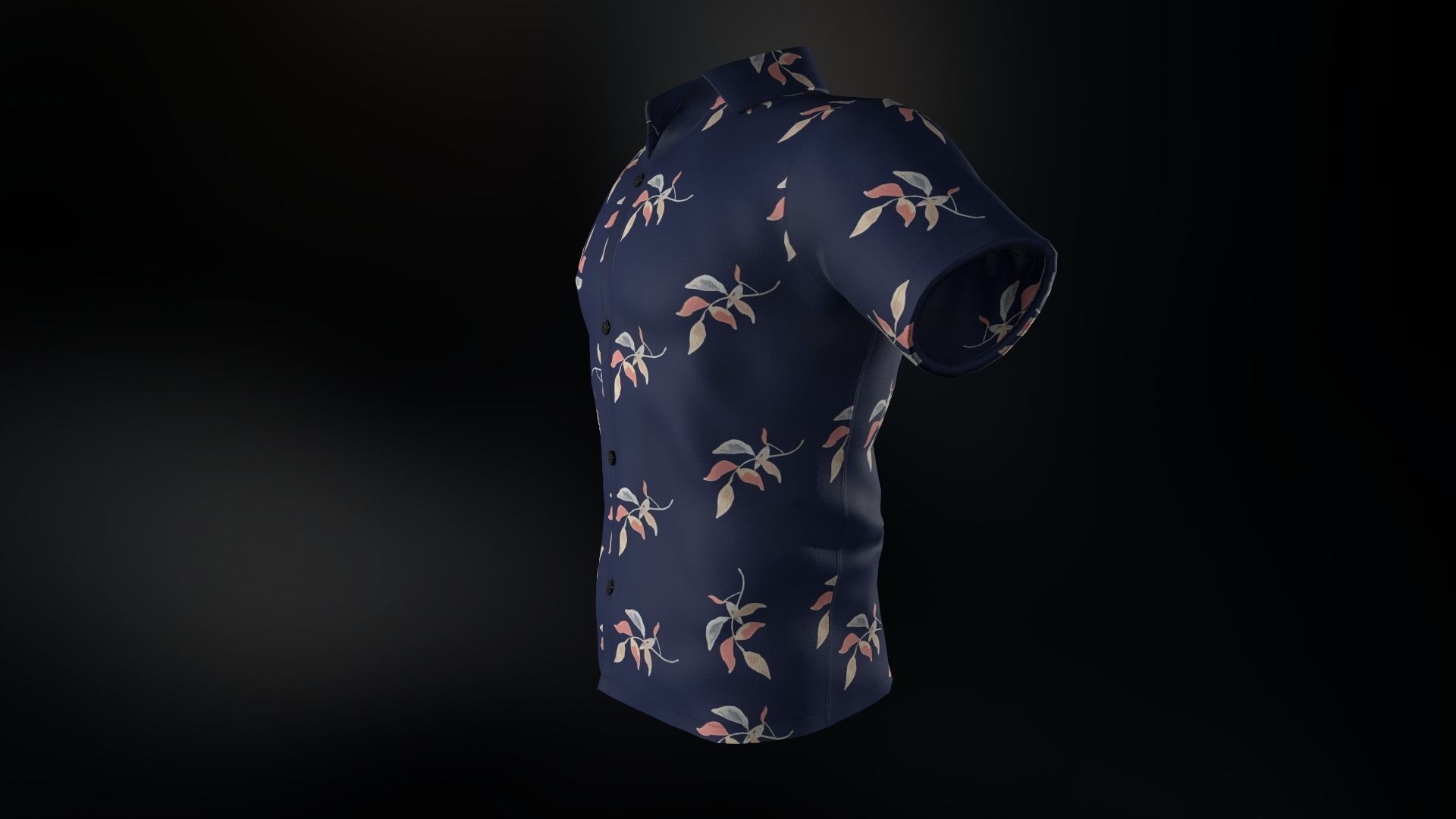 Summer Shirt 2 Low-poly 3D model_6