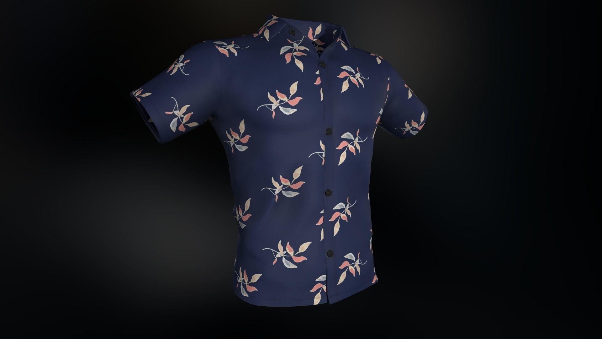 Summer Shirt 2 Low-poly 3D model_3