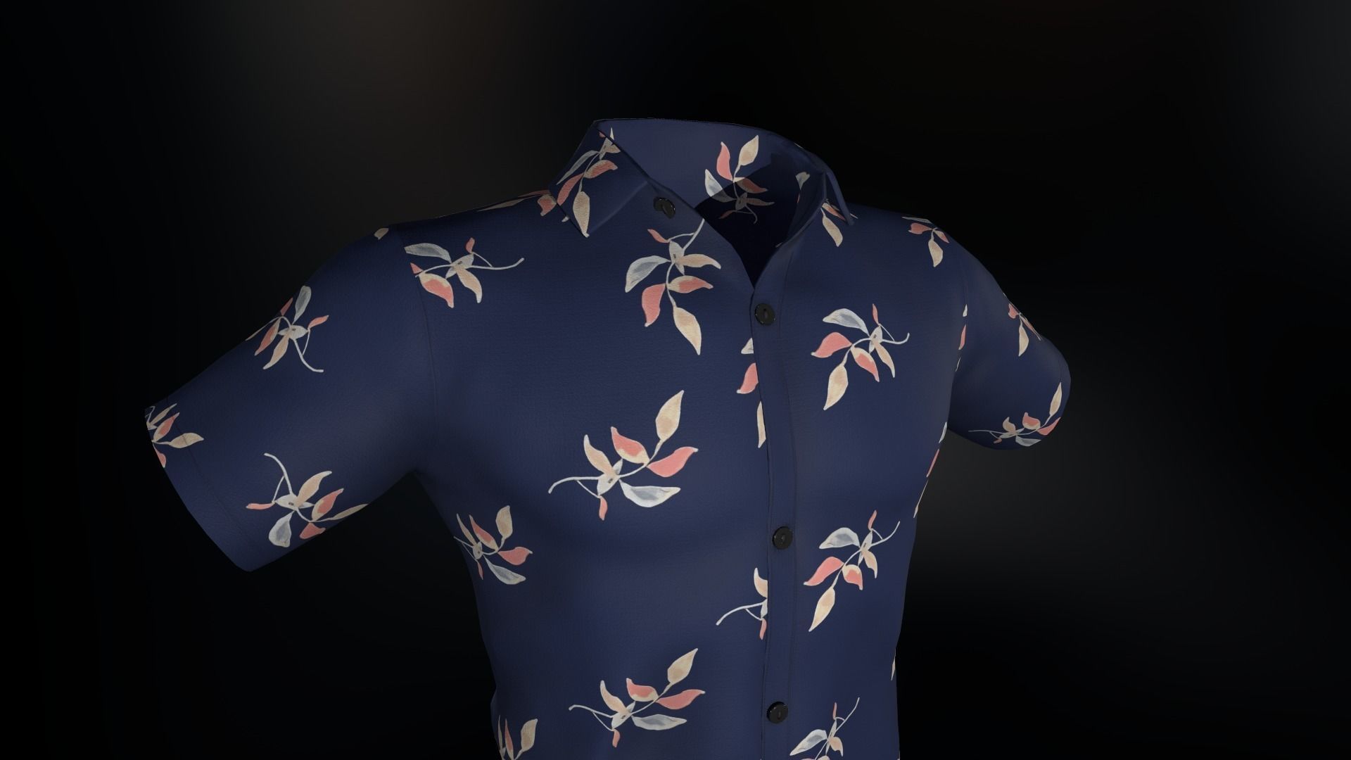 Summer Shirt 2 Low-poly 3D model_1