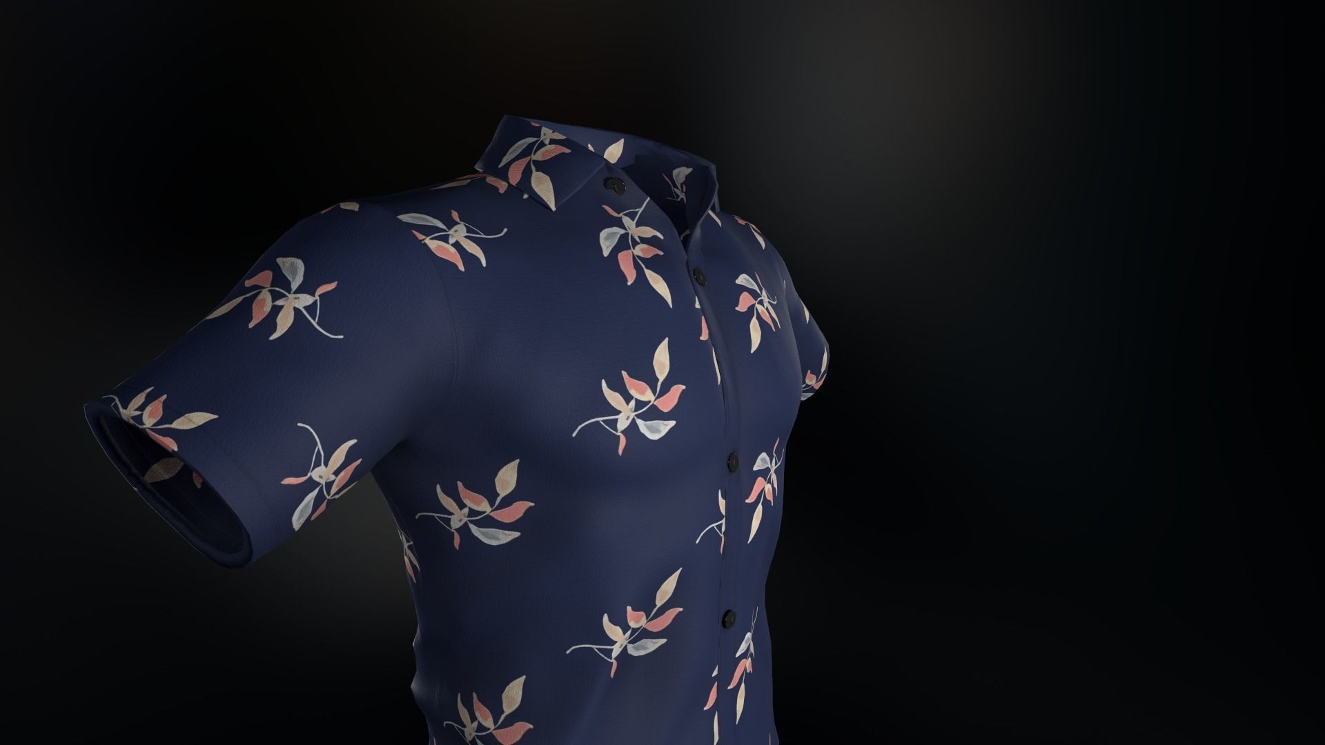 Summer Shirt 2 Low-poly 3D model_12