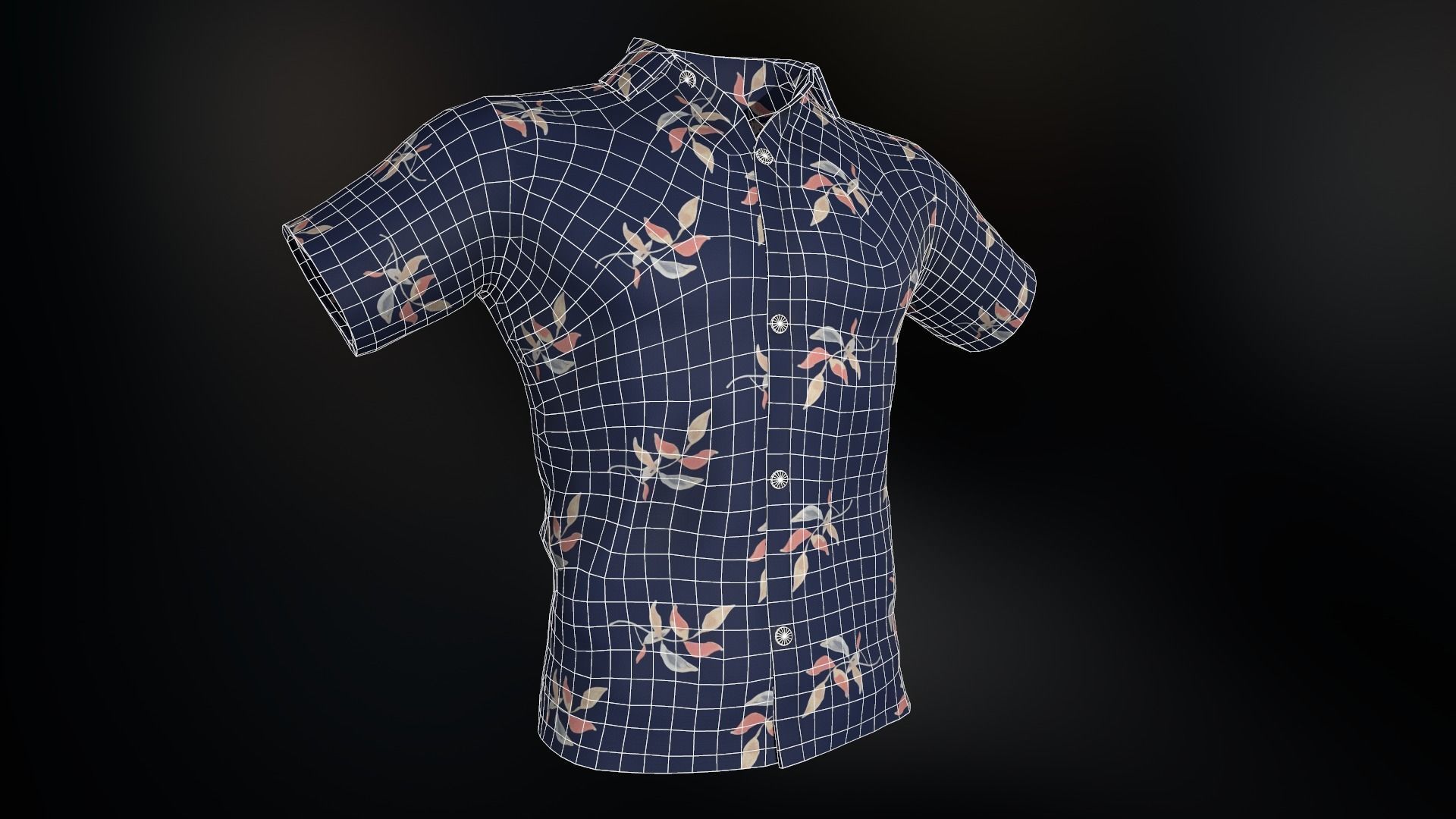 Summer Shirt 2 Low-poly 3D model_18
