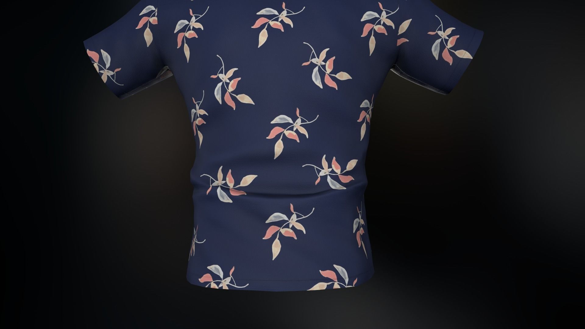 Summer Shirt 2 Low-poly 3D model_9