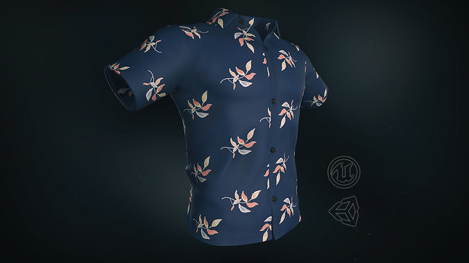 Summer Shirt 2 Low-poly 3D model