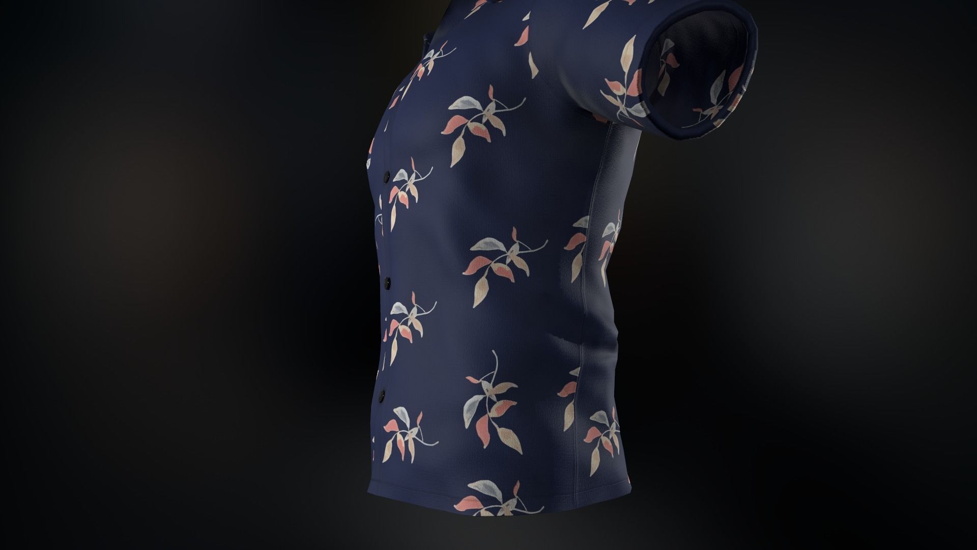 Summer Shirt 2 Low-poly 3D model_8