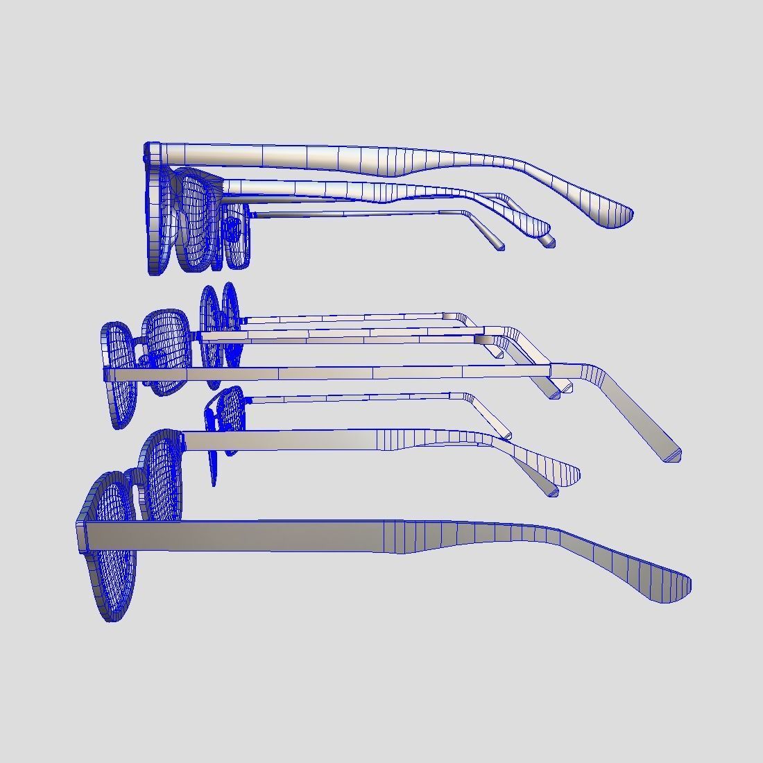 Glasses Pack Low-poly 3D model_5