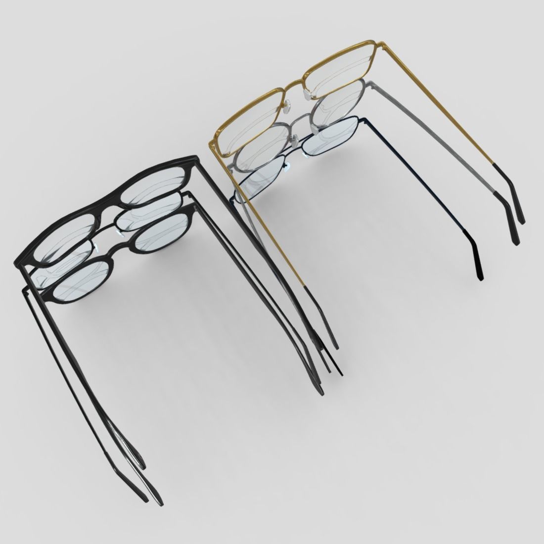 Glasses Pack Low-poly 3D model_8