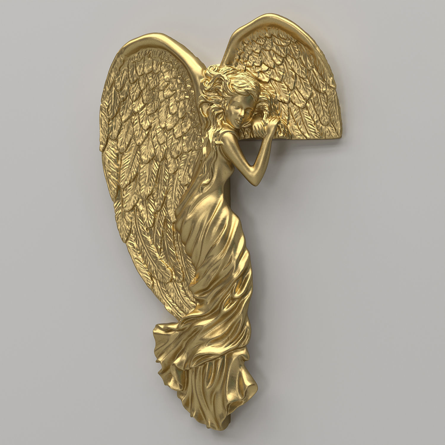 Angel Door Frame Ornament 3D model_7