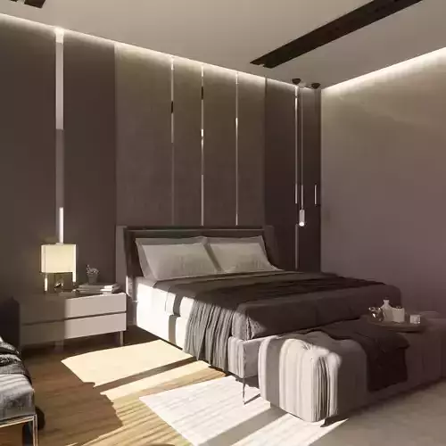 Modern Master Bedroom Interior  3D model